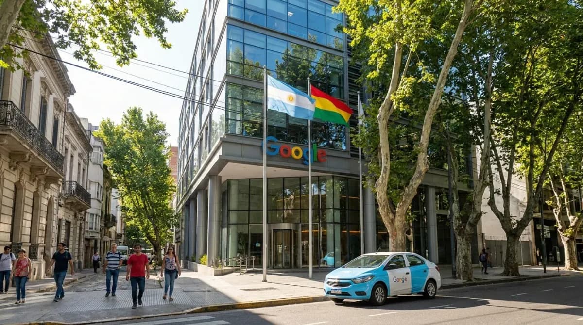Mapa de Argentina con la red de Gemini conectando empresas locales — análisis de oportunidades de IA de Google por Diego Ceredi
