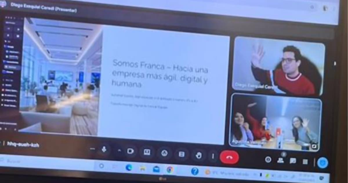 Capacitación en vivo vía Google Meet con el equipo de Somos Franca
