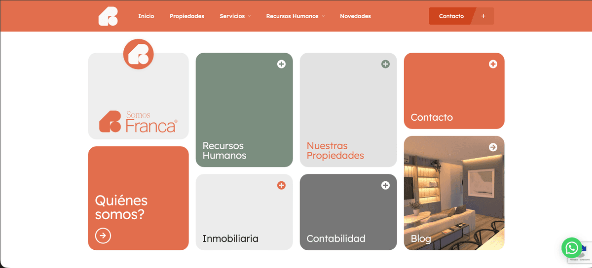 Sitio web somosfranca.com.ar — Desarrollado en alianza con Grupo Vansur