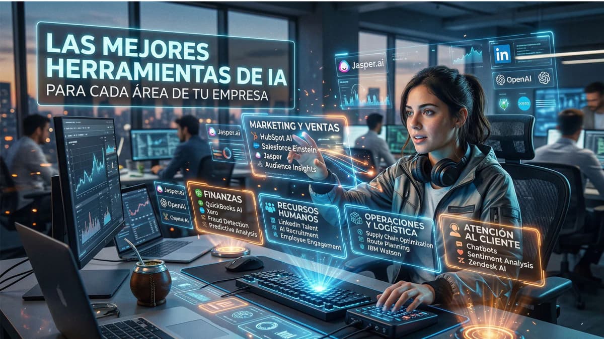 Mejores herramientas de IA por área de la empresa